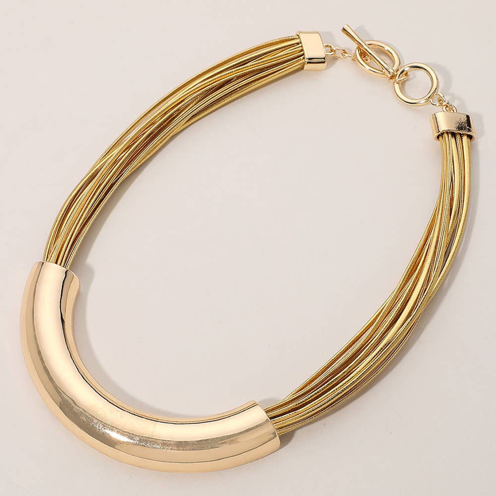 Layered Luxe U-Plate Necklace