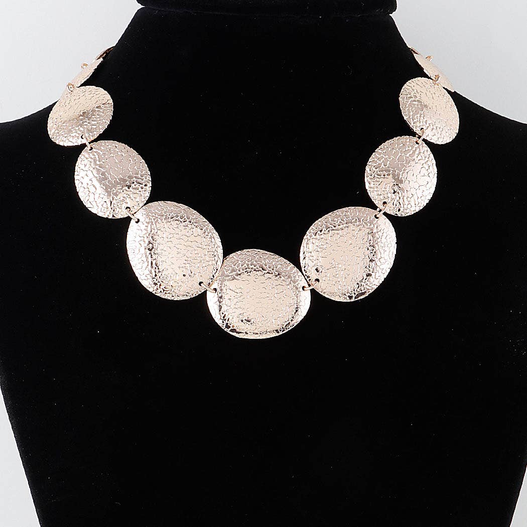 Hammered Charm Necklace