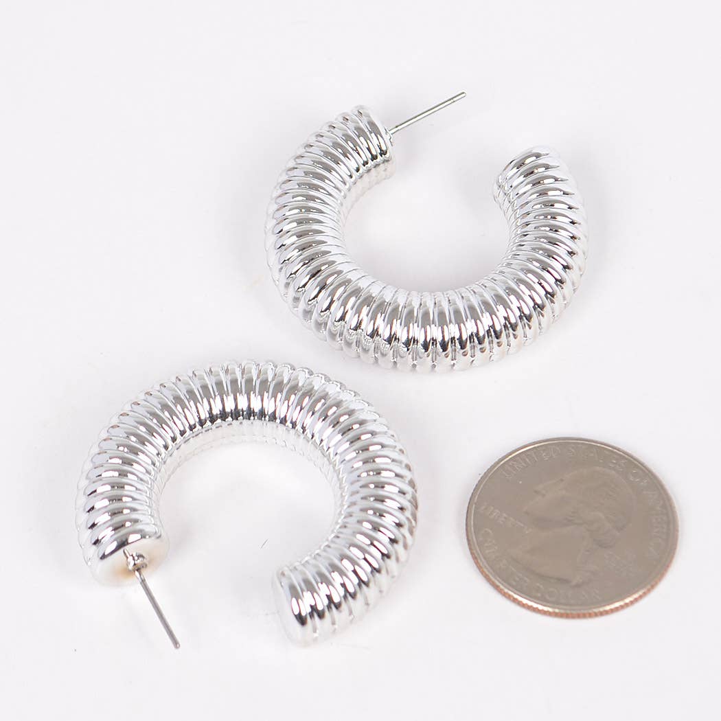 Zahara Coil Hoops in Gold & Silver