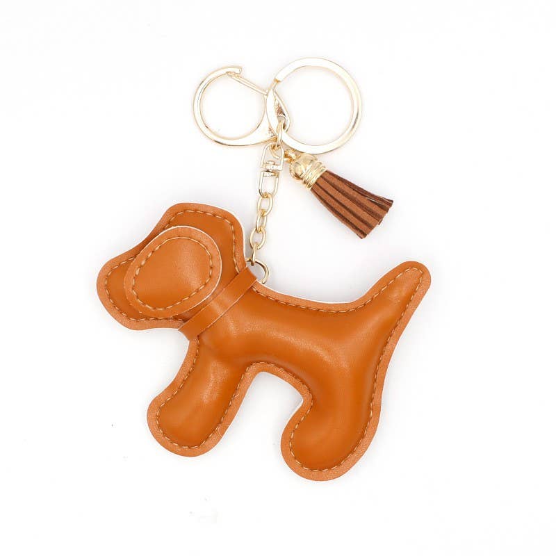 Vegan Leather Dog Bag Charm and Keychain
