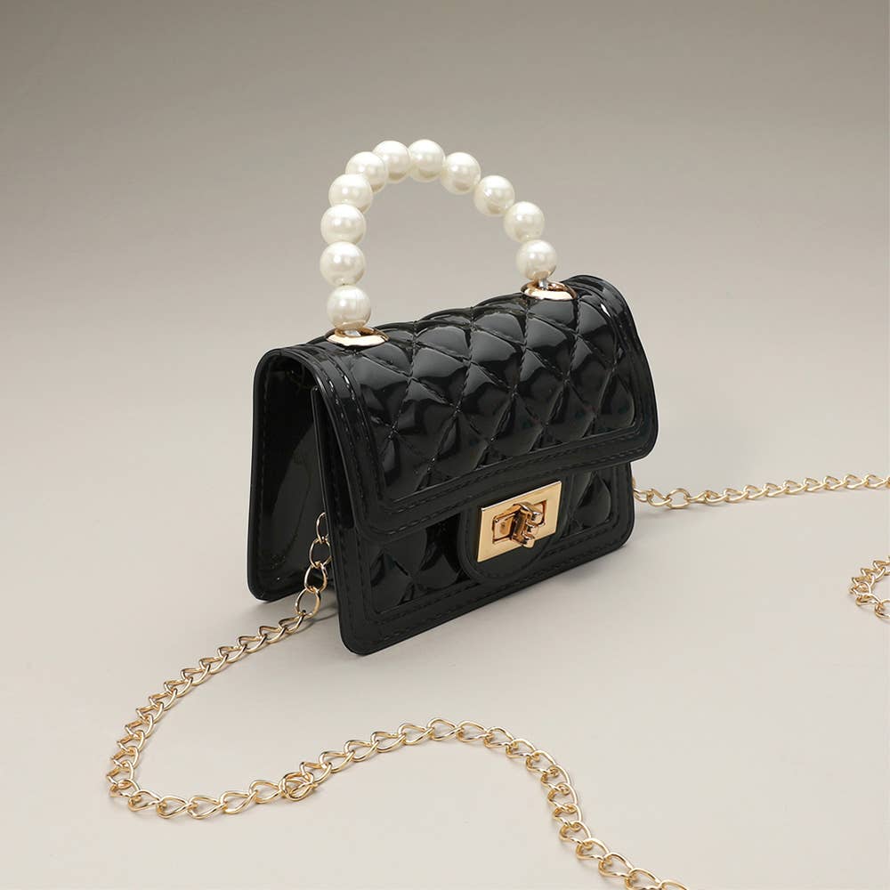 Pearl Handle Mini Jelly Crossbody Bag