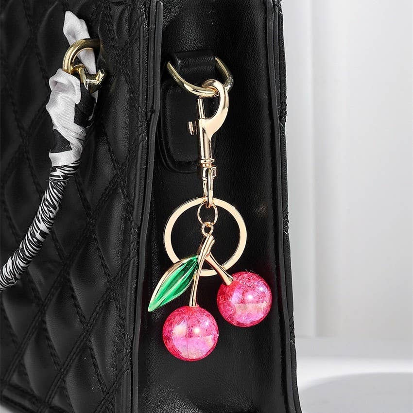 Pearlie Cherry Bag Charm