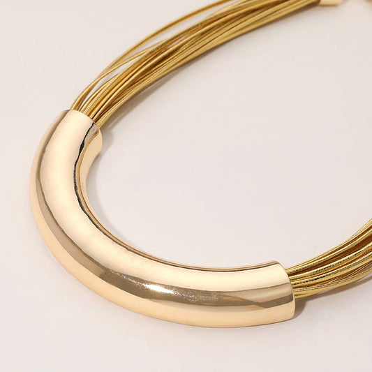 Layered Luxe U-Plate Necklace