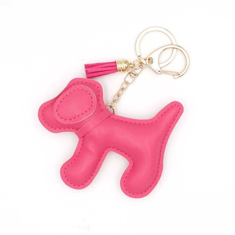 Vegan Leather Dog Bag Charm and Keychain