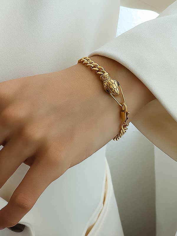 Tête de Serpent Chain Bracelet