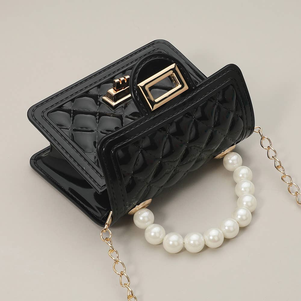 Pearl Handle Mini Jelly Crossbody Bag