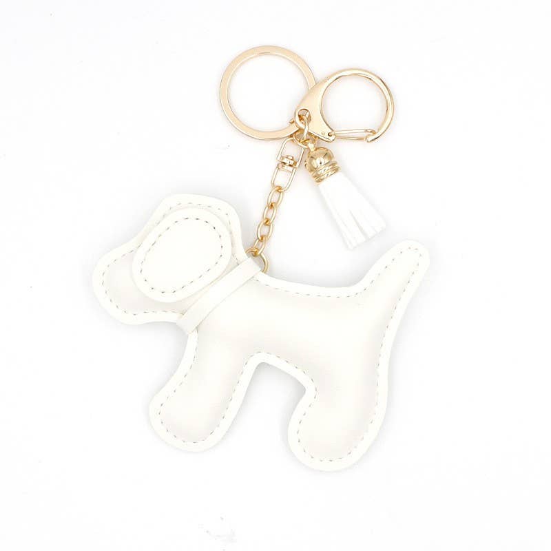 Vegan Leather Dog Bag Charm and Keychain