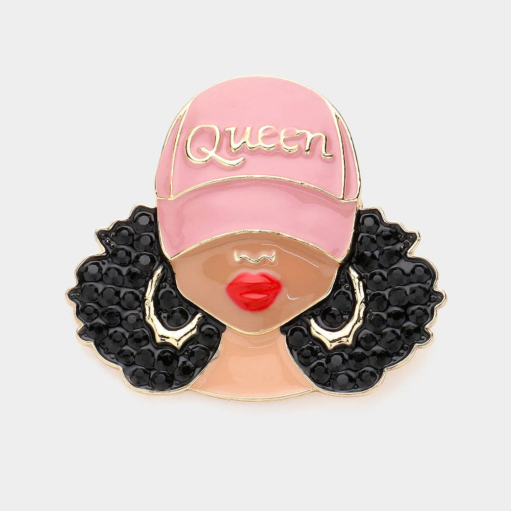 Enamel Queen Brooch