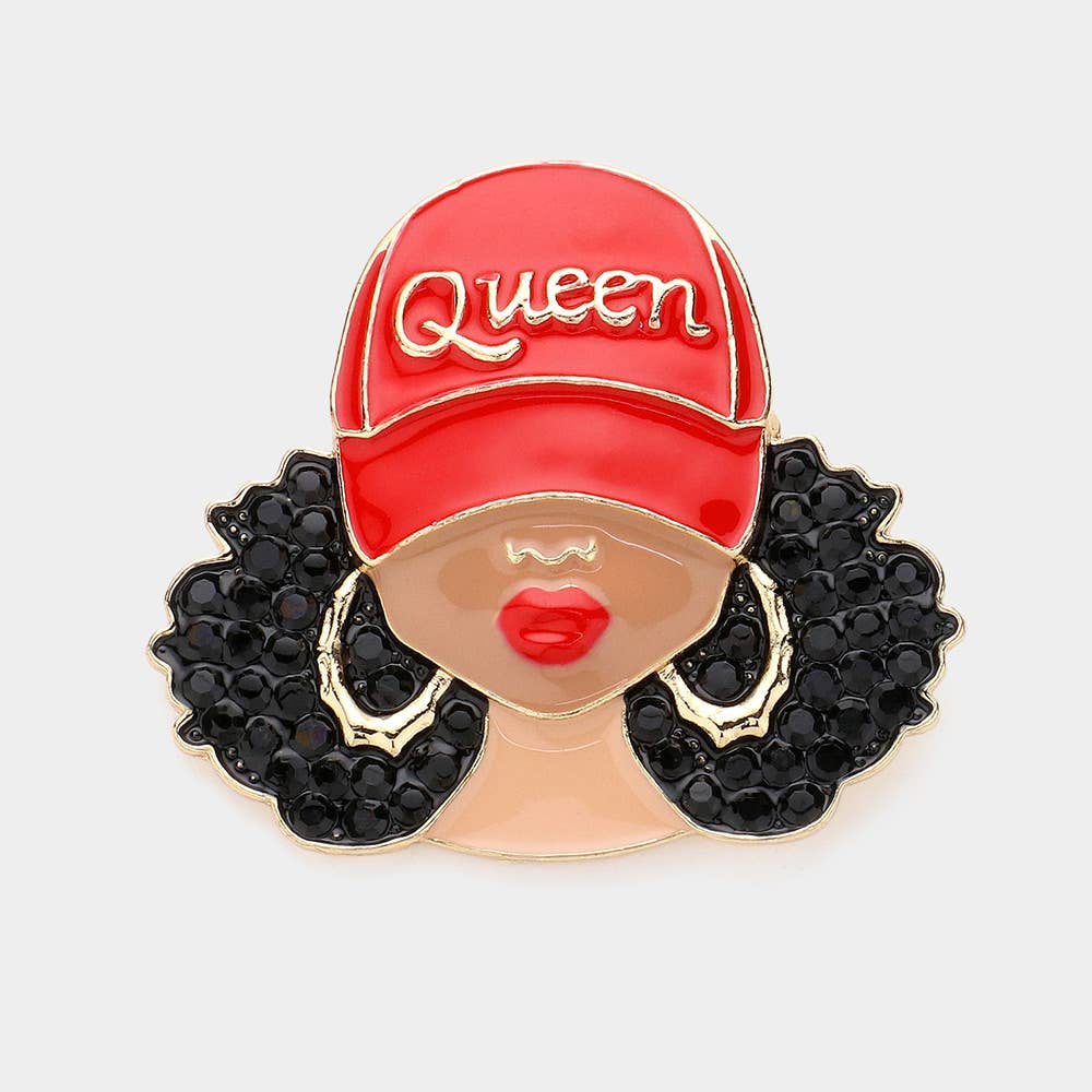 Enamel Queen Brooch