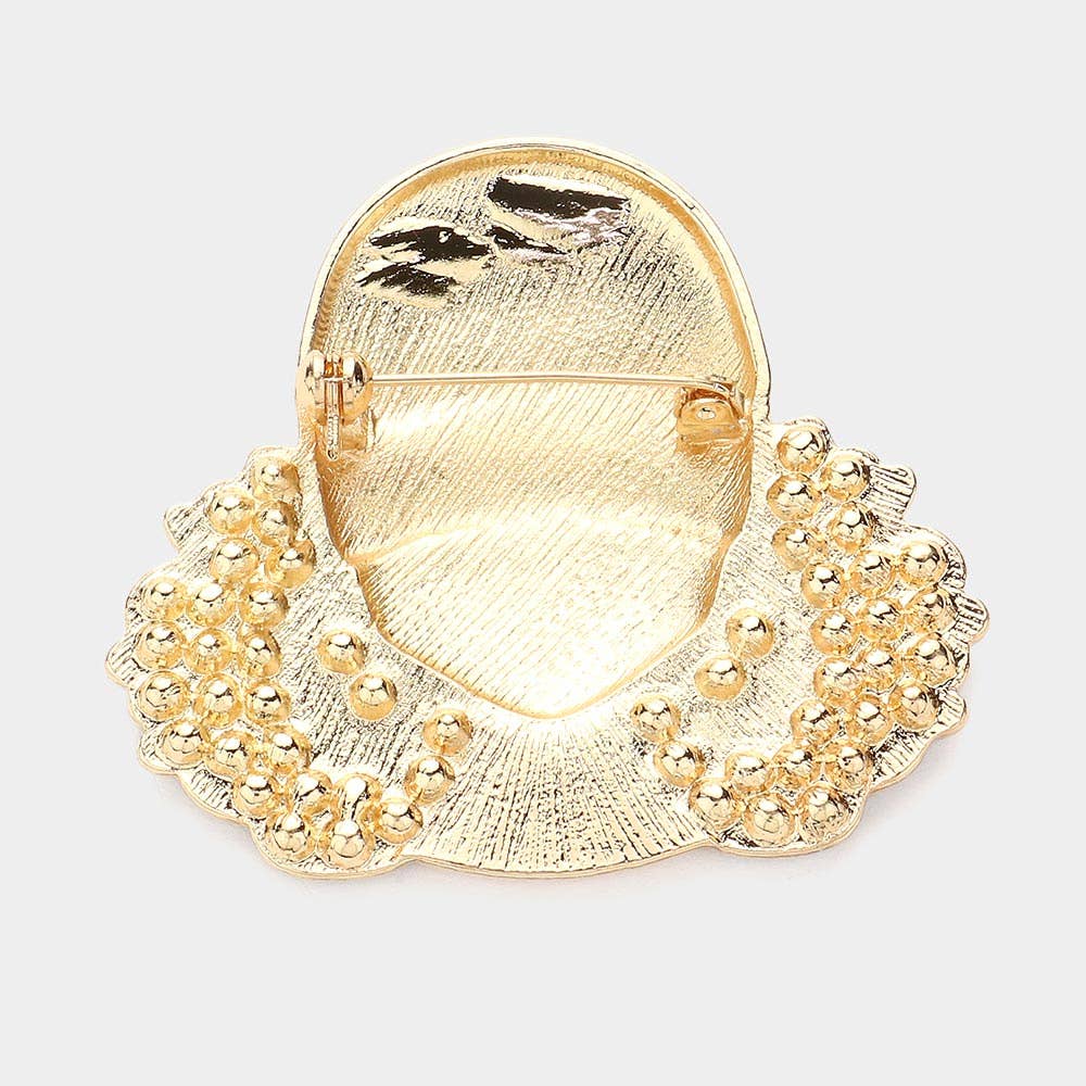 Enamel Queen Brooch