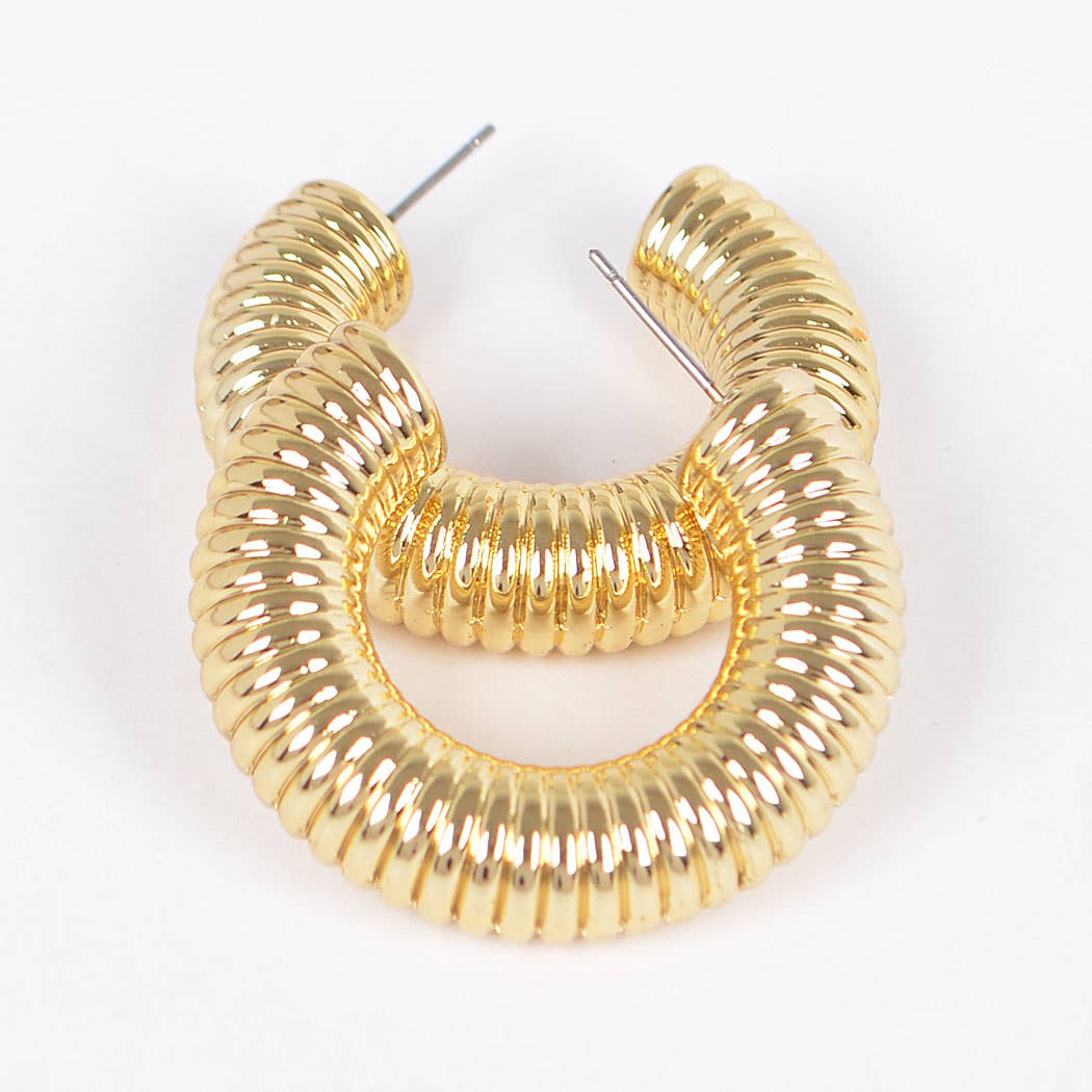 Zahara Coil Hoops in Gold & Silver