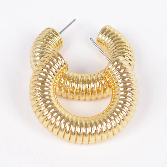 Zahara Coil Hoops in Gold & Silver