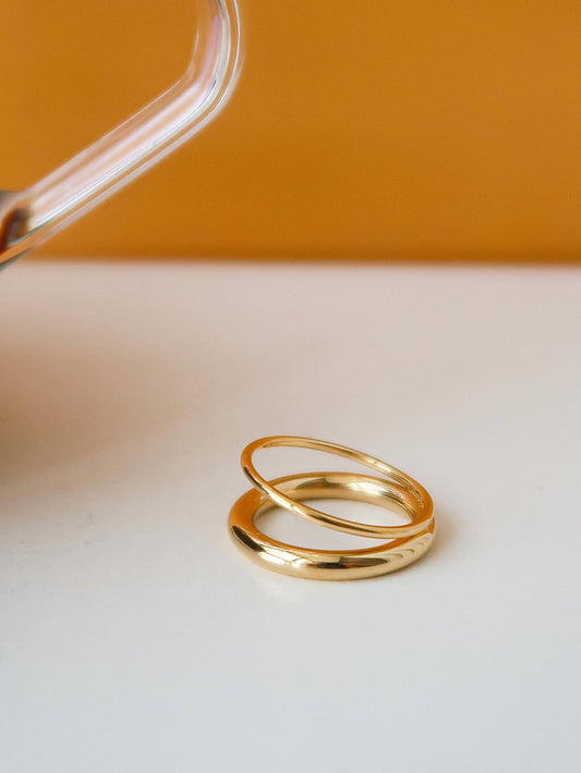 Lèvres Double Band Ring
