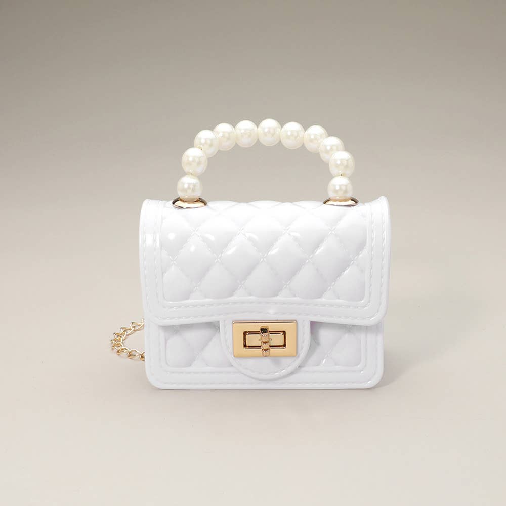 Pearl Handle Mini Jelly Crossbody Bag